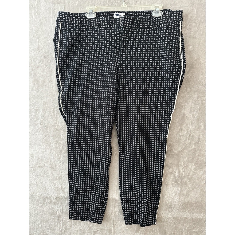 Old Navy Pants The Diva Womens 18 Black Geo Straight Legs Daisy Pants Casual‎